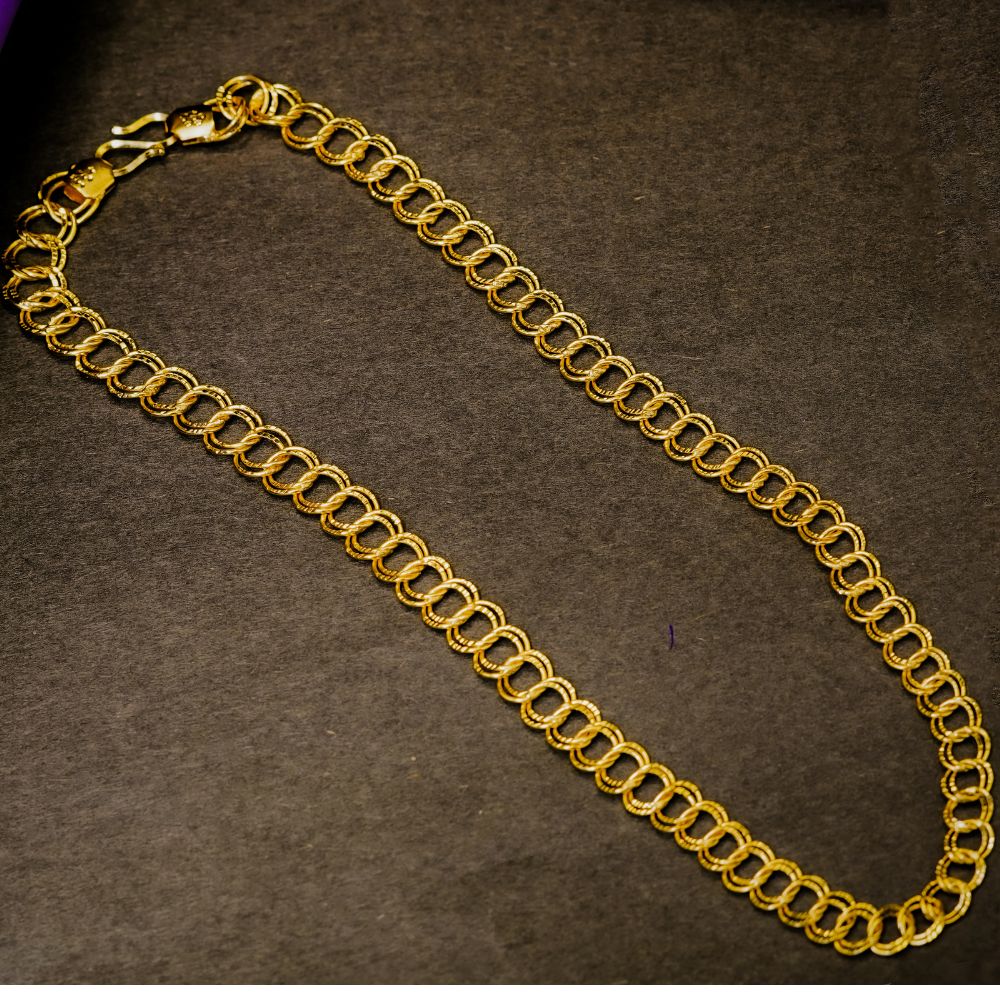 PREMIUM GOLD PLATED 2 KADI CHAIN FOR MEN